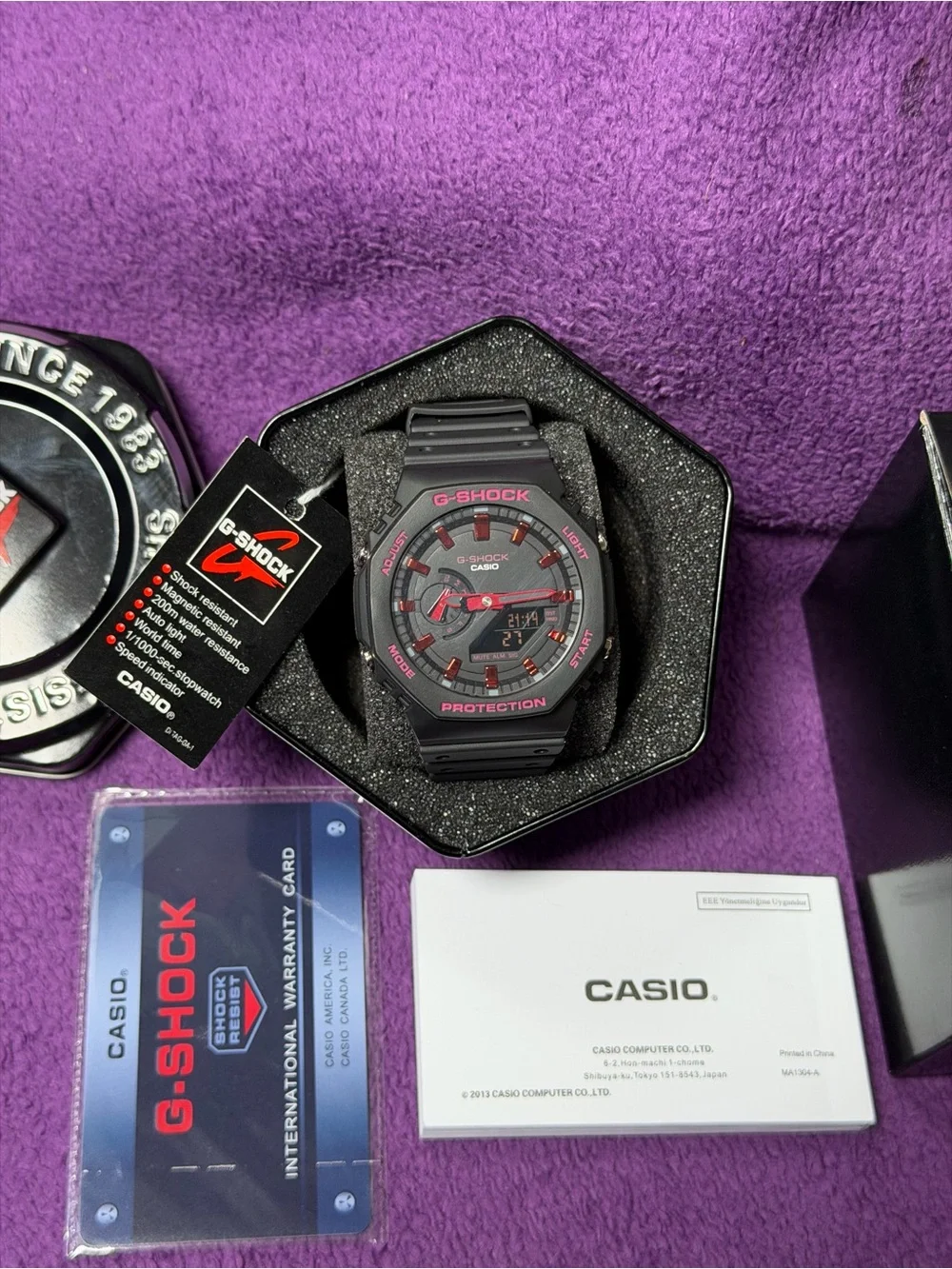 Casio G-Shock Black with Pink Accents